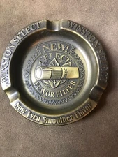 WINSTON SELECT FLAVOR FILTER TABACCO ADVERTISING ASHTRAY BRONZE COLOR 3.5”