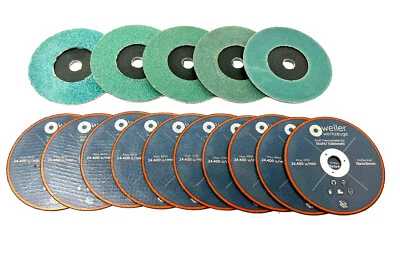WELLERWERKZEUGE 15tlg Zubehör SET Trennscheiben + Schleifscheiben für mini Winkelschleifer 76mm