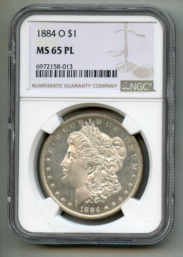 1884 O Morgan Silver Dollar NGC MS 65 PL Proof Like