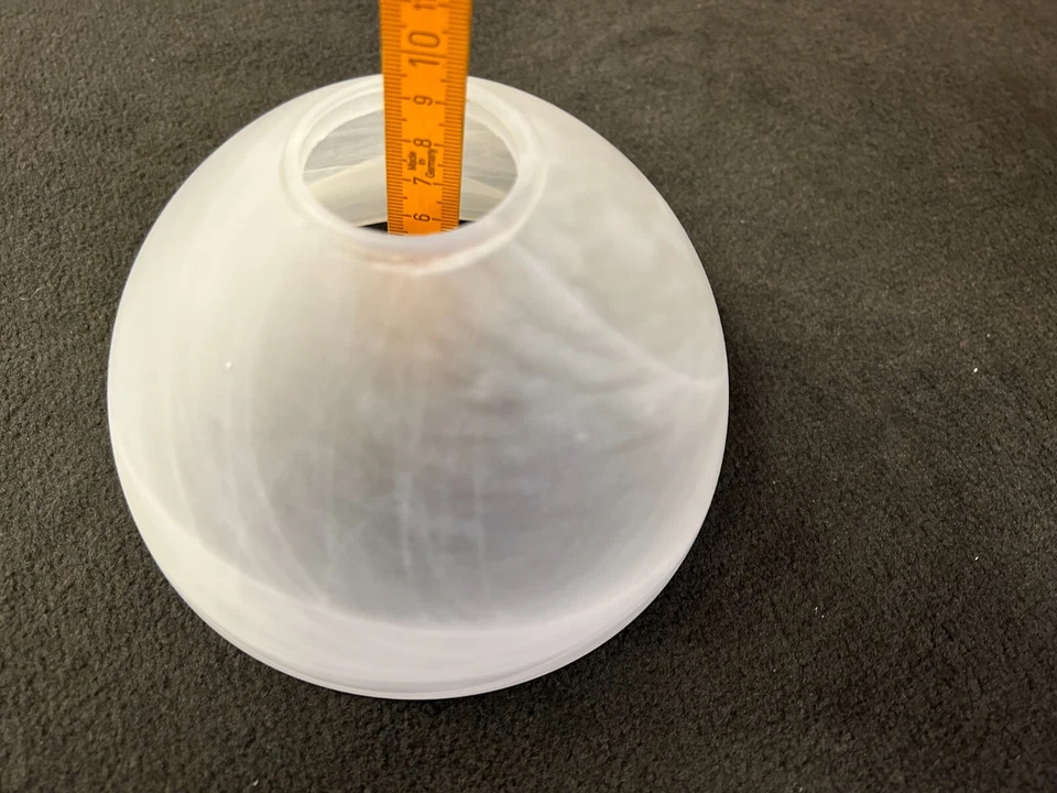 E27 Lampenschirm Öffnung ca. 4 cm Ersatzglas Glasschirm Alabaster Höhe 9cm D15cm - Bild 3 von 4