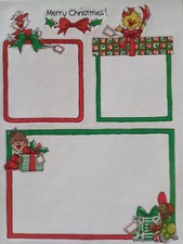 Vintage Suzy  s Zoo Sticker Sheet - Christmas