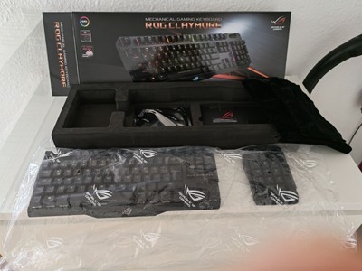 ASUS Claymore USB 2.0 RGB Backlight Detachable Wired Mechanical Black Switch...