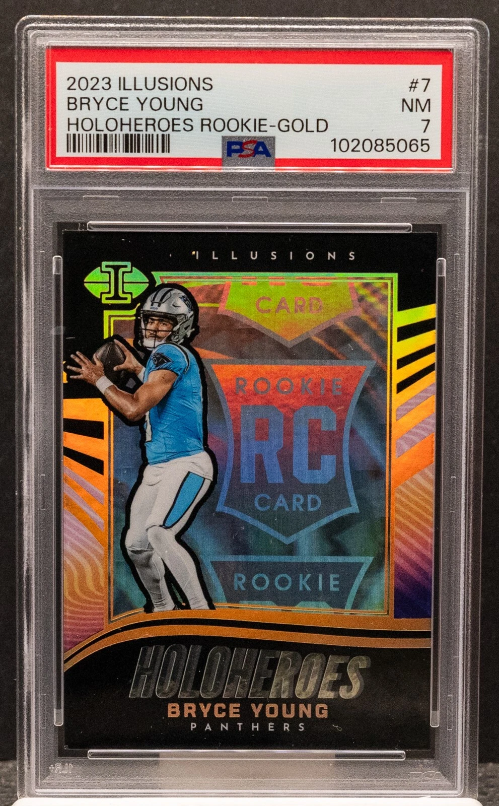 Bryce Young Panini Illusions Holoheroes Rookie #7 Gold