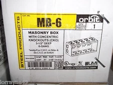 Orbit MB-6 6 Gang Masonry Box 3.5 Inch Deep