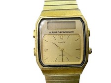 Timex Q Timex  Quartz Analog-Digital Men's Watch Gold Tone