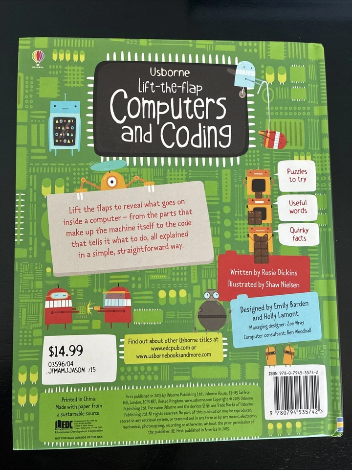 Lift-the-Flap Computers and Coding - IR - Board book By enUS - ACCEPTABLE - Image 2 of 2