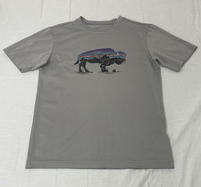 Patagonia Boys Fitz Roy Bison Responsibili Tee Sz:L 12 