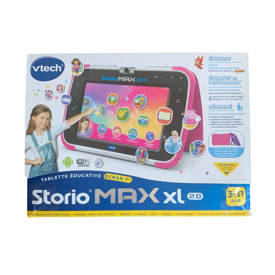 VTech Storio MAX XL 2.0 Lerntablet, Tablet, Kindertablet (französische Version)