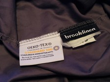 BROOKLINEN LUXE SATEEN STANDARD PILLOWCASE SLATE DARK CHARCOAL GRAY 100 COTTON