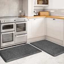 2PCS Kitchen Mat Cushioned Anti-Fatigue Floor Mat,Waterproof Non-Slip Standing
