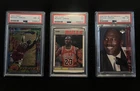 Michael Jordan PSA 3-Card Lot: 1987 Fleer-1993 Finest- 2000 U.D. MJ Materials