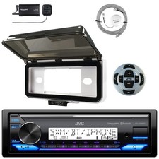 JVC KD-X38MBS Single DIN Marine Bluetooth Receiver, Satellite Radio Tuner Kit