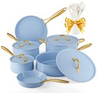 Pots and Pans Set - Healthy Ceramic Cookware Set with Cooking Utensils Set, N...