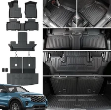 Floor Mats for 2020-2024 2025 Ford Explorer 6 Seats Captain Chairs Car Mat Ac...