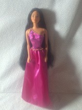 Vintage 1985 Mattel Tropical Miko Barbie Doll In Pink Gown Pump Style Heels