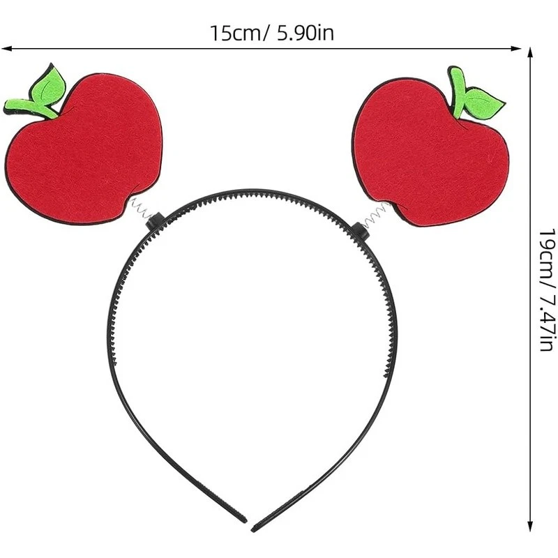 Diademas artificiales de manzana festivales fiestas accesorios de disfraz ropa divertida nuevas Foto 3 de 4