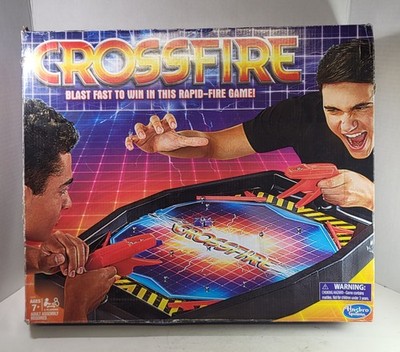 2016 Edition Crossfire Hasbro Marble Launching Rapid-Fire Retro Game COMPLETE 