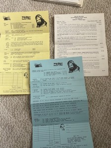 VNTG WILLIE NELSON SOUVENIERS N STUFF AND 2 GENERAL STORE SOUVENIR ORDER FORMS