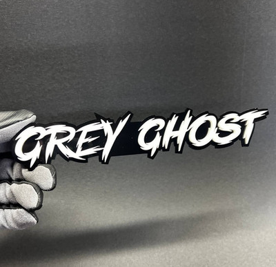 1PC GREY GHOST 3D Text Car Badge Emblem Fender tailgate Aggressive Custom Decal