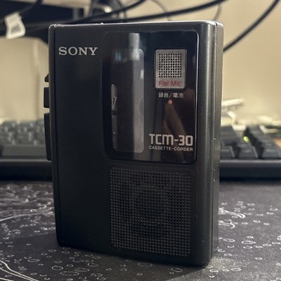 Sony TCM-30 Portable Cassette Recorder Flat Mic Fast Playback Japan