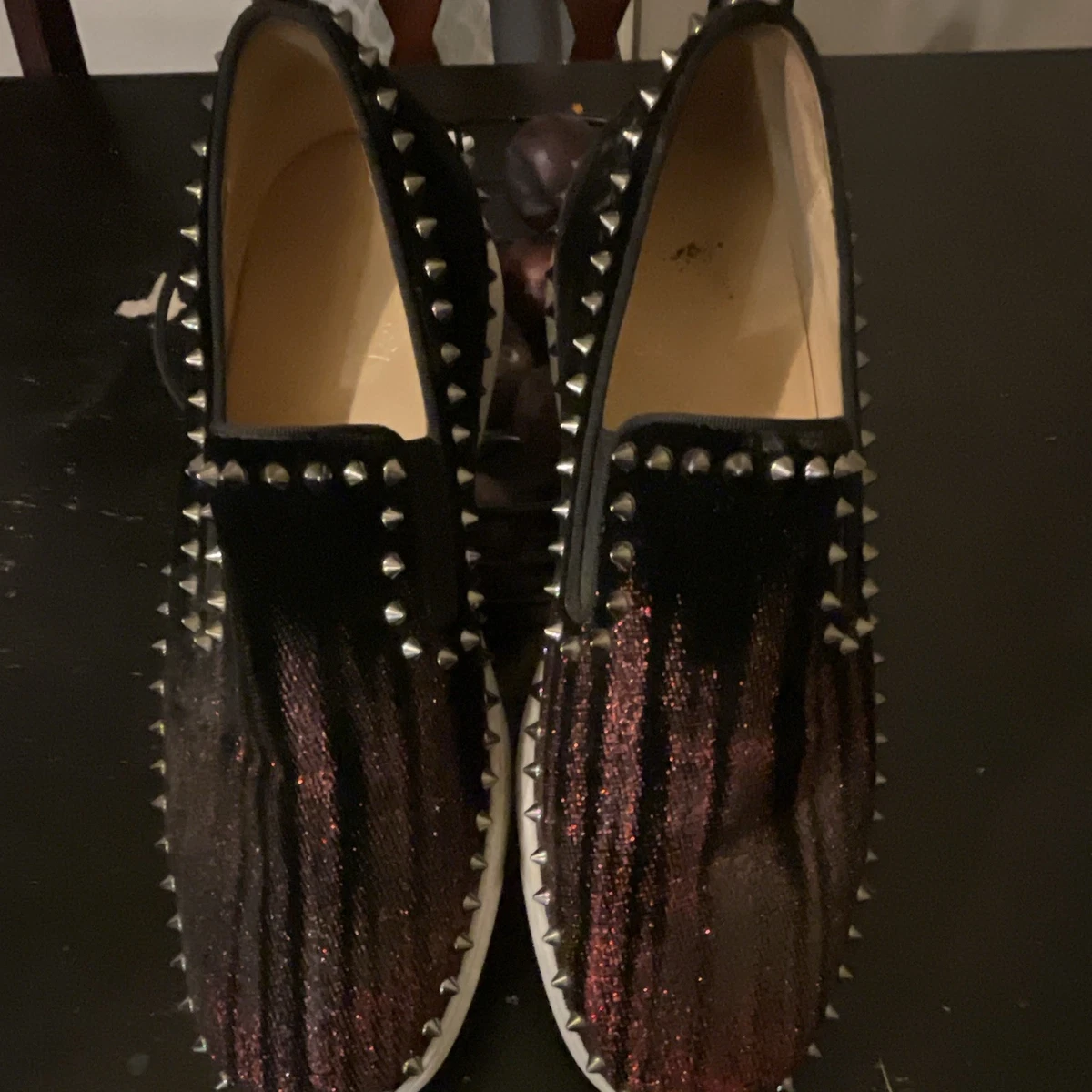 Christian Louboutin Studded Black Flats for Women for sale | eBay