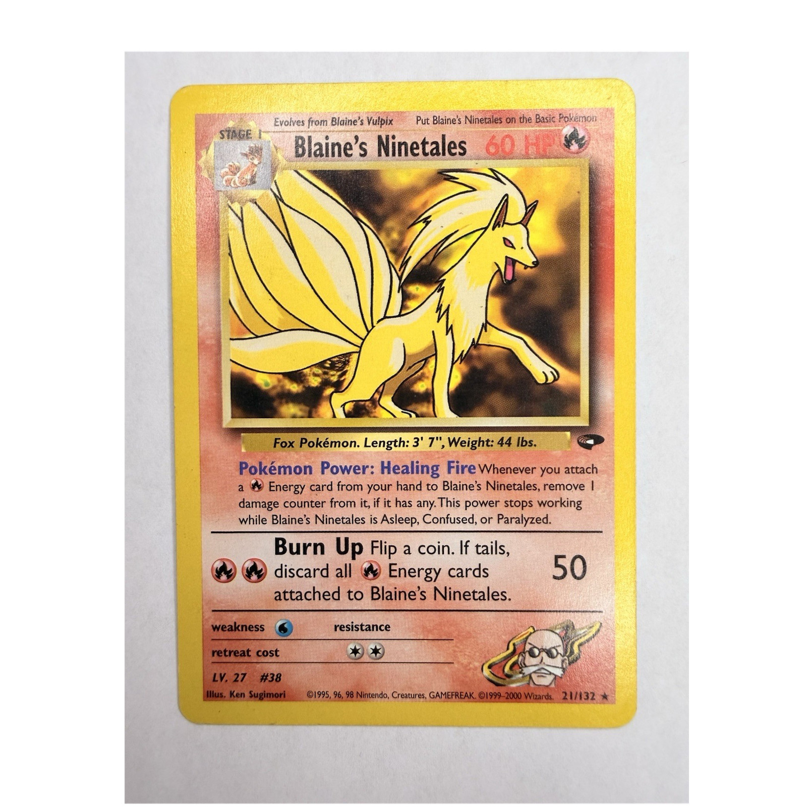 Pokemon TCG Blaine's Ninetales 21/132 Gym Challenge Rare Regular English 60 HP