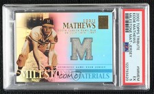 2002 Topps Tribute Milestone Materials Eddie Mathews #MIM-EM PSA 5 HOF 15wb