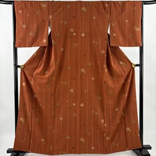 Cherry Blossom Kimono M Silk Red 163cm Length Used Good Condition