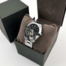 Bulova Men's Surveyor 96A270 Automatic Open Aperture Silver-Tone Watch 42MM