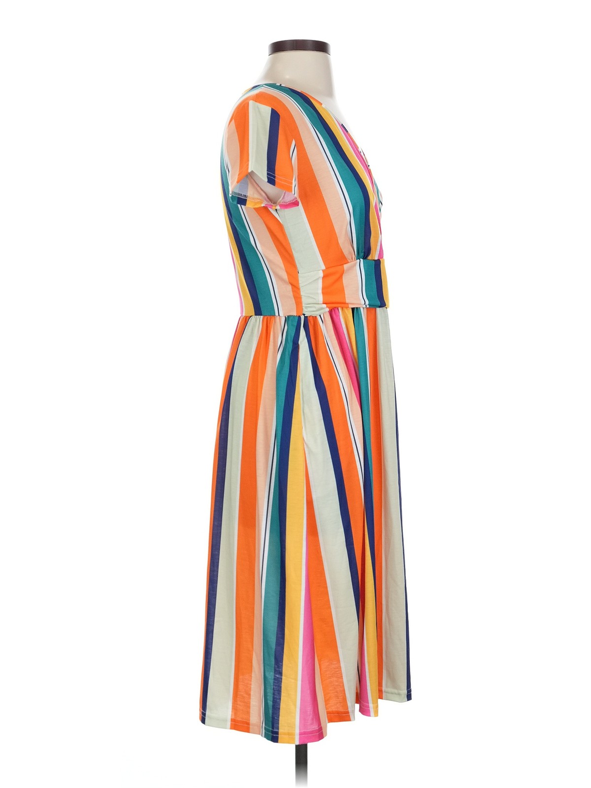 Ouges Women Orange Casual Dress S - image 3