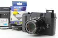  MINT w/charger  Fujifilm Fuji X10 12.0MP Black Zoom Digital Camera From JAPAN