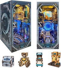 Book Nook Kit for Adults, DIY Miniature Booknook Kit with Led Light  Dust Baffl