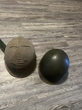 Vintage War Helmet US Military w/Insert and Camo Cover