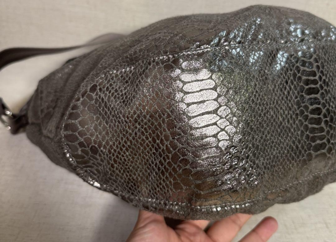 LeSportsac Ressportsack Silver Python Back - image 13