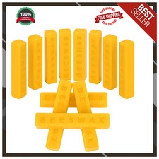 12 Pcs Natural Yellow Beeswax Bars Triple Filtered Cosmetic Grade for DIY Crafts