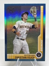 2021 Topps Big League - Veterans & Rookies Christian Yelich #104 Blue Foil 4/25