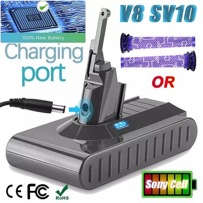 V8 Battery 21.6V 9000mAh for Dyson V8 Animal SV10 V8 Absolute V8 Fluffy/Filters