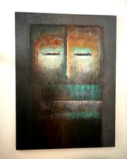 Original Oil Painting by Lou Monti “Shadow Maker” - 4’x3’ - Santa Fe Gallery