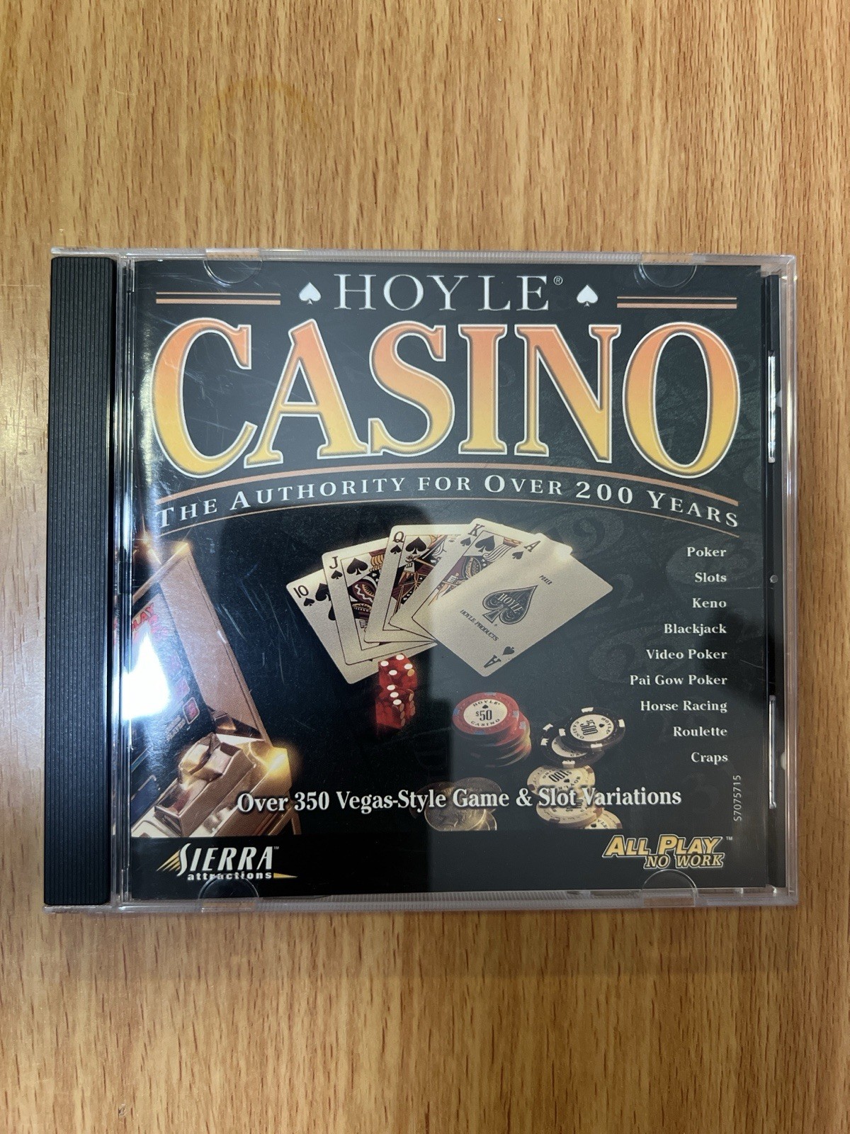 Sierra Hoyle Casino PC CD-ROM Casino Game CD, Sierra Attractions, Jewel Case