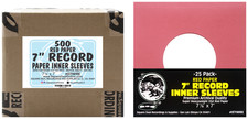  500 7" Record Inner Sleeves - Premium COLORED Red Paper 45rpm ARCHIVAL