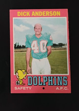 1971 Topps Dick Anderson Card #67 near mint (see scan)