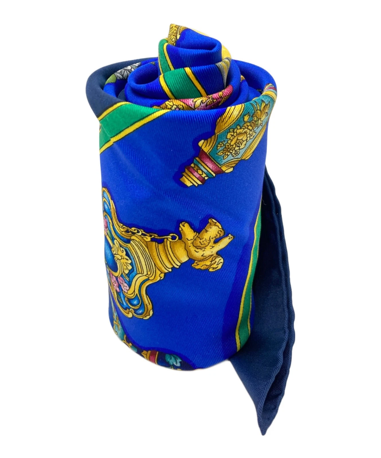 Hermes — Authentic HERMES Scarf Pourvu qu'on ait l'ivresse Silk Blue SK1596
