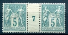 France-Michel 59 II Pair with Print Year (Yvert 75 mil. 7) unused*/MH
