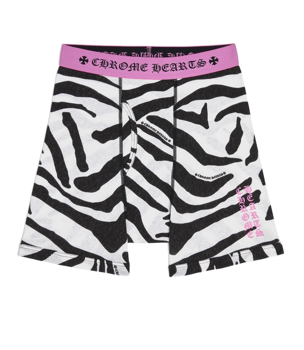 ひ*り様 Chrome Hearts Chrome Hearts ZEBRA PRINT Boxer Brief Long Underwear 100