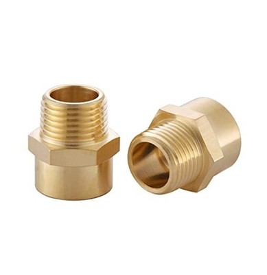 2 Pack 1/2'' G (BSP) Female Thread to US 1/2'' NPT Male Brass 1/2'' BSP x 1/2'' NPT