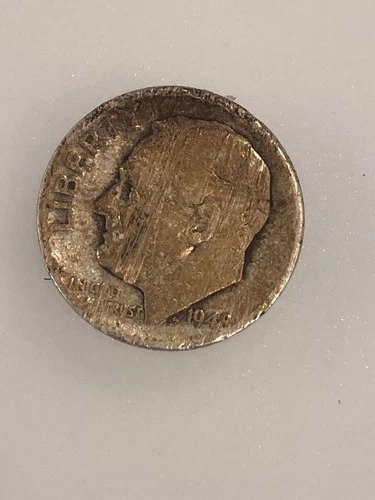 1948 Roosevelt Dime Fine Condition. Toned