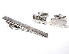 Item Burberry Black Label Burberry Tie Pin Cufflinks Set Black Label Silver Stri Item Burberry Black Label Burberry Tie Pin Cufflinks Set Black Label Silver Stri