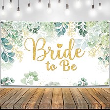 Sage Green Bride to Be Banner 72x44 Inch, Bridal Shower Decorations