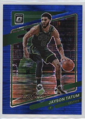 2021-22 Panini Donruss Optic Blue Pulsar Prizm Jayson Tatum #25 9l4