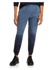 MONROW Mens Navy Drawstring, Ombre Sweatpants L